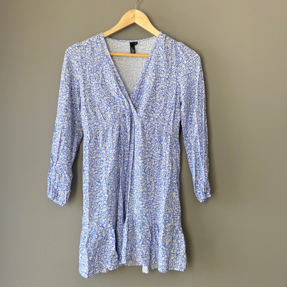 Nobody’s Child Blue and White Floral Mini Dress